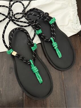 Flowze Flo twin rope sandal black and green